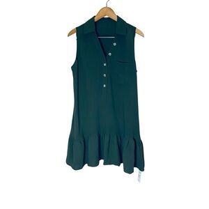 Cupshe Sleeveless Green Ruffle Swim Dress sz L
